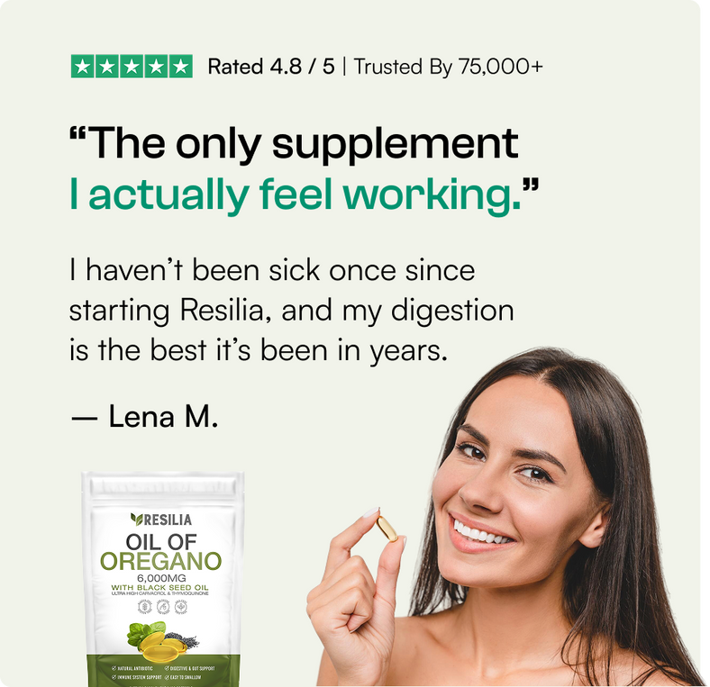 Resilia® Softgels with Black Seed Oil 6000mg – Organic Oregano Oil Capsules for Immune & Digestive Support – Non-GMO, Gluten-Free Softgels – Natural Herbal Wellness Supplement (60 Count)